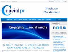 Tablet Screenshot of crucialpr.co.uk